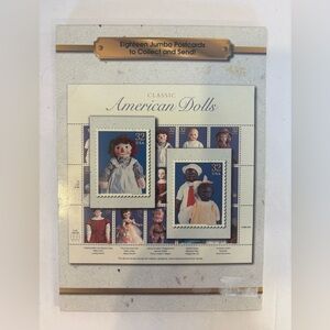 Vintage USPS Classic American Dolls 18 jumbo postcards